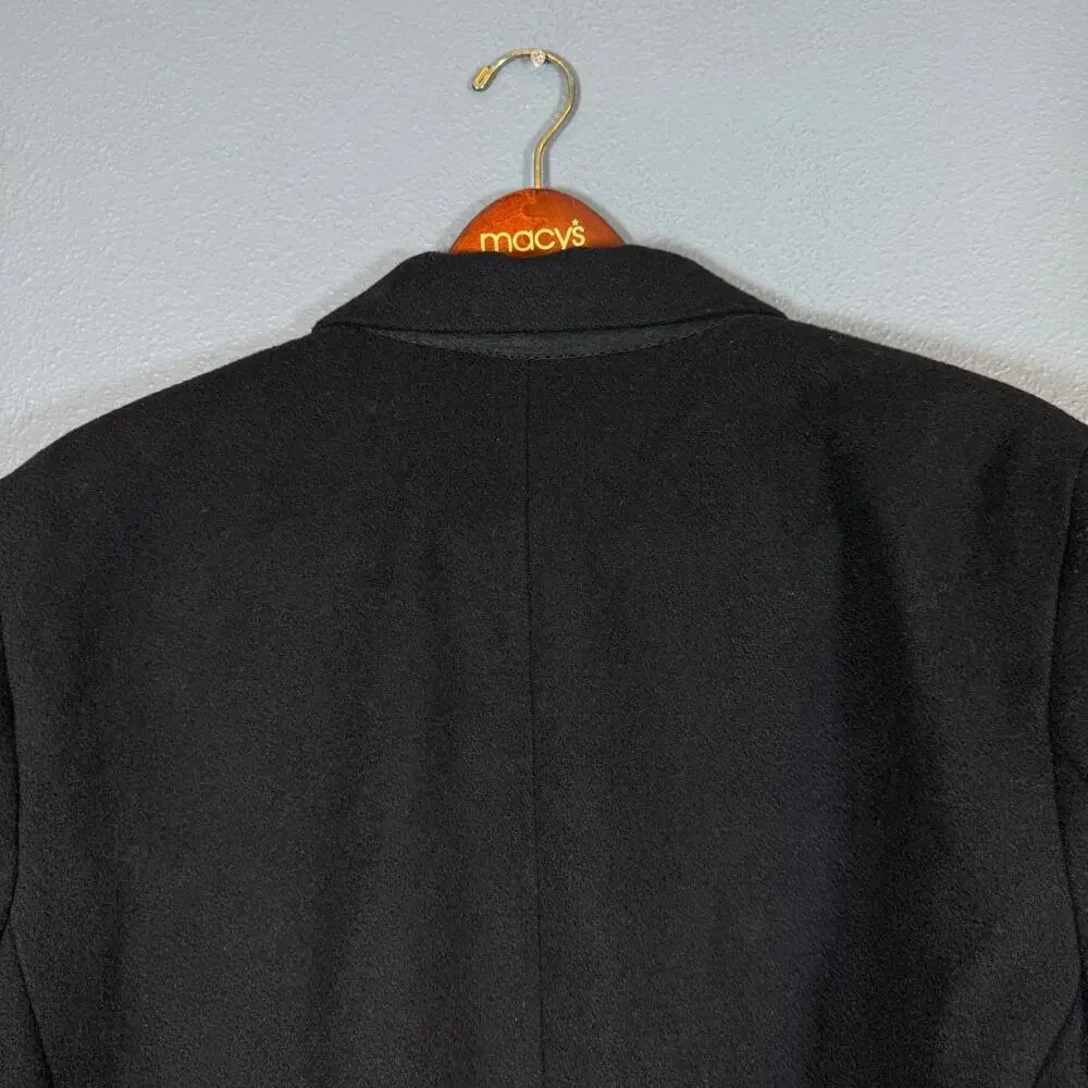 Oakton Ltd. 44r black 100% pure wool coat jacket vintage